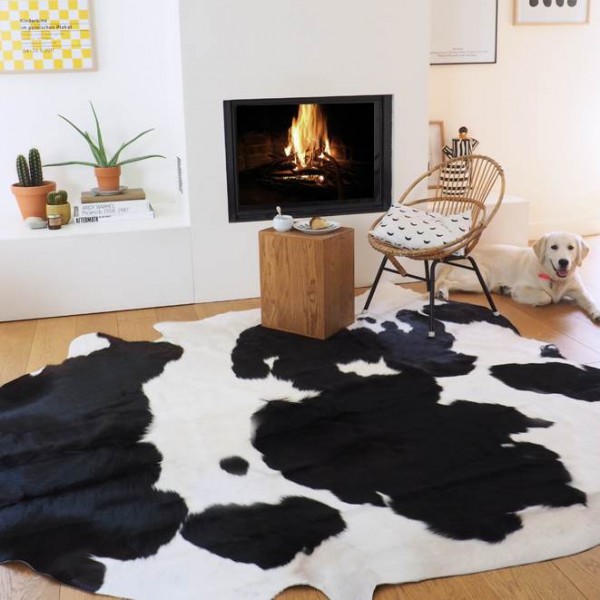 Maison Thuret - Peau de vache noire et blanche