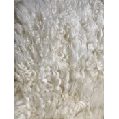 Maison Thuret - Peau de mouton naturelle blanche bouclée