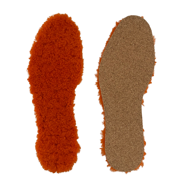 Maison Thuret - Semelle orange en peau de mouton naturelle et dessous en liège