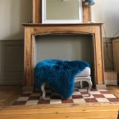 Maison Thuret - Peau de mouton bleu canard