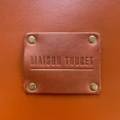 Maison Thuret - Porte-bûches en cuir cognac