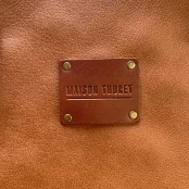 Maison Thuret - Tablier en cuir marron rust