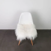 Maison Thuret - Galette de chaise en Peau de mouton islandais blanc (ronde ou carrée)